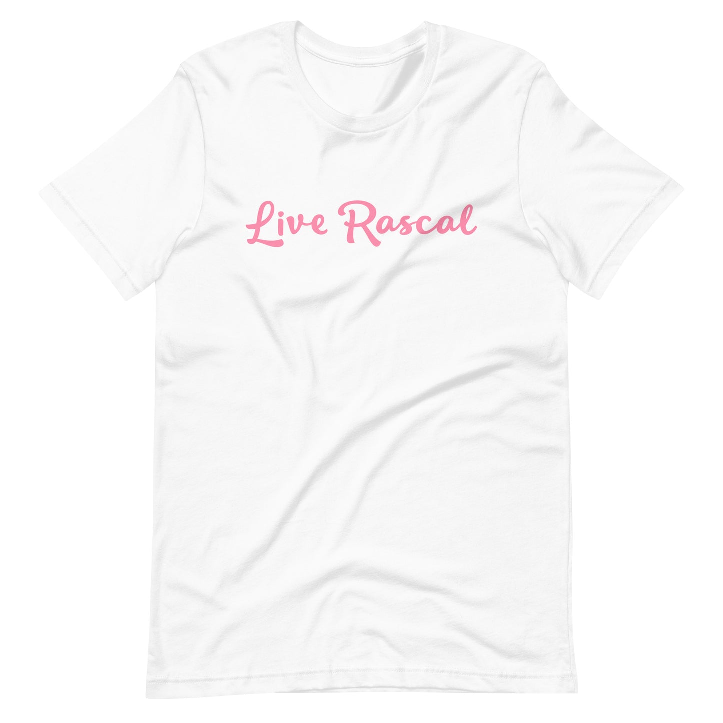 LR - White (Pink Letters) Unisex t-shirt