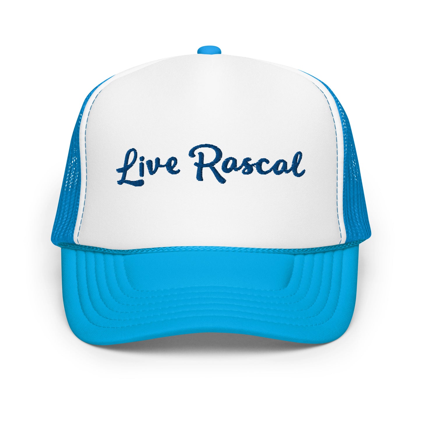 Live Rascal - Sky Blue foam trucker hat