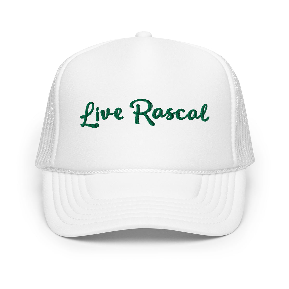Go Rascal White Logo Live Rascal - White trucker hat