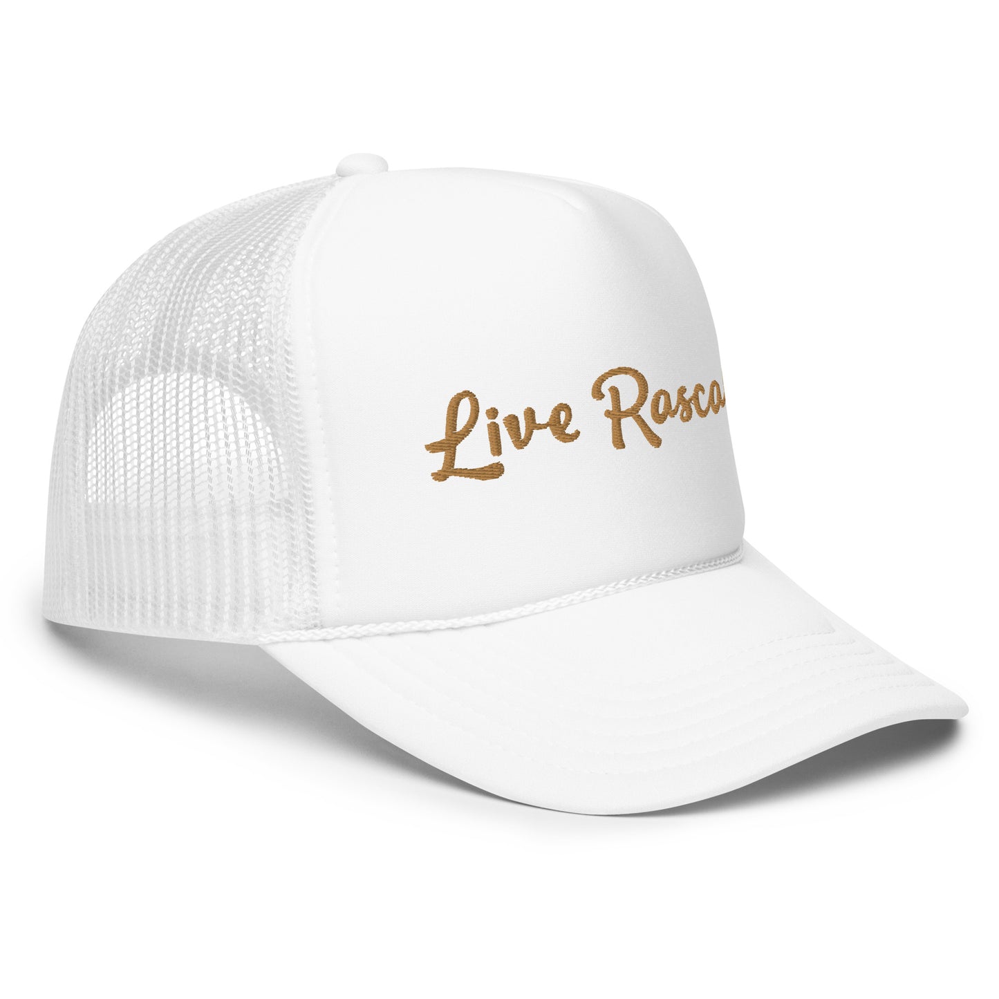 Live Rascal - White Toast foam trucker hat