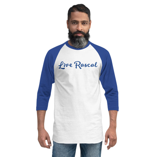 Live Rascal - Blue/White 3/4 sleeve raglan shirt