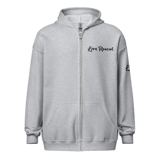 Live Rascal - Gray Unisex heavy blend zip hoodie