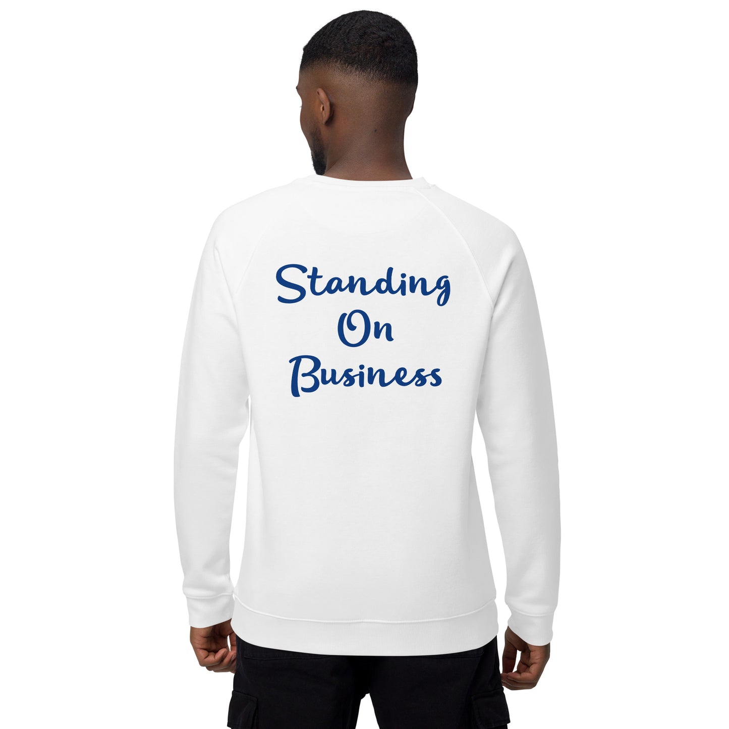 Live Rascal - "Standing On Business" - White organic raglan sweatshirt