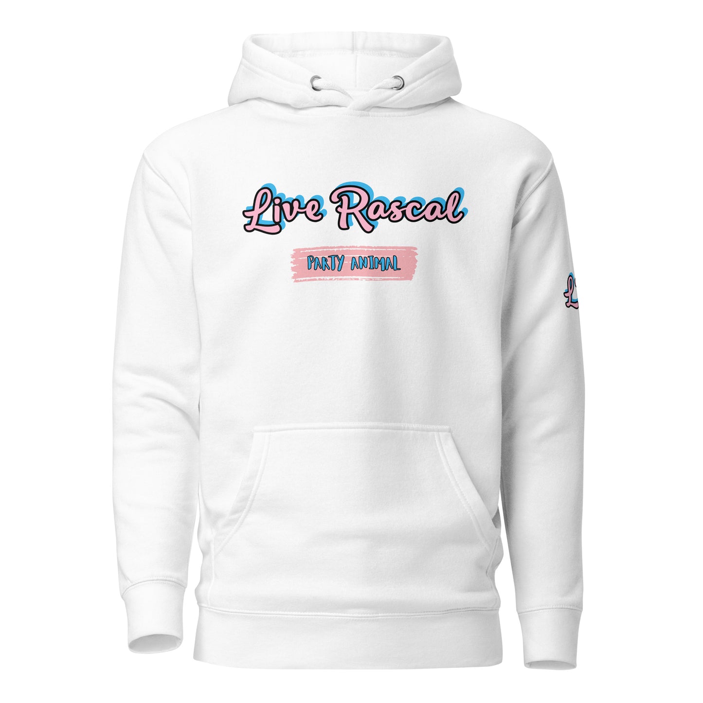 LR - "Party Animal" White Unisex Hoodie