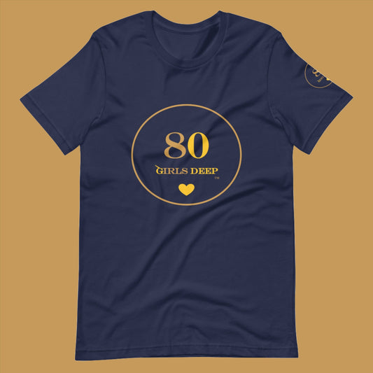 Live Rascal -  80 Girls Deep  "Navy Gold" Women's t-shirt