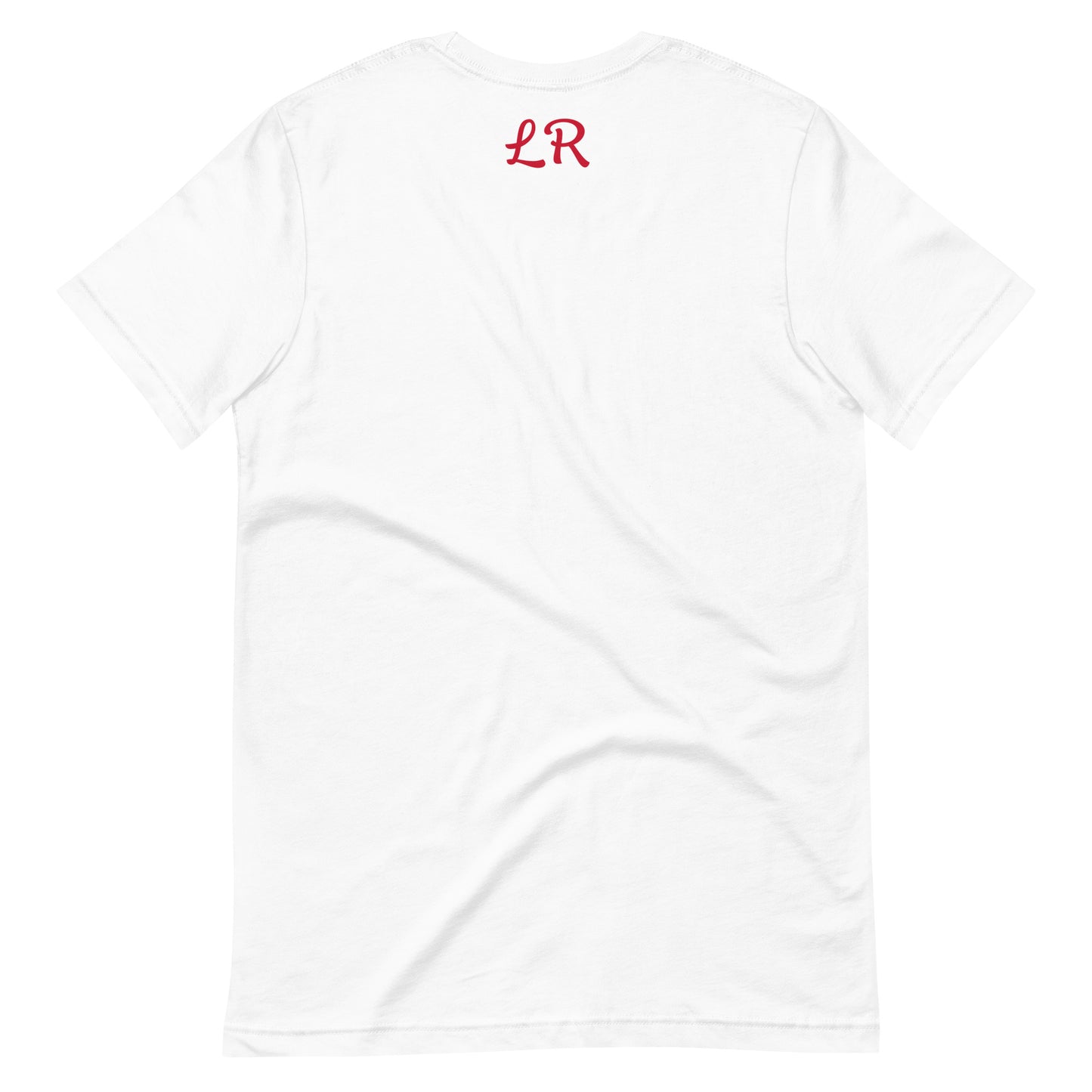 LR - White (Red Letters) Unisex t-shirt