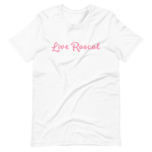 LR - White (Pink Letters)  Unisex t-shirt