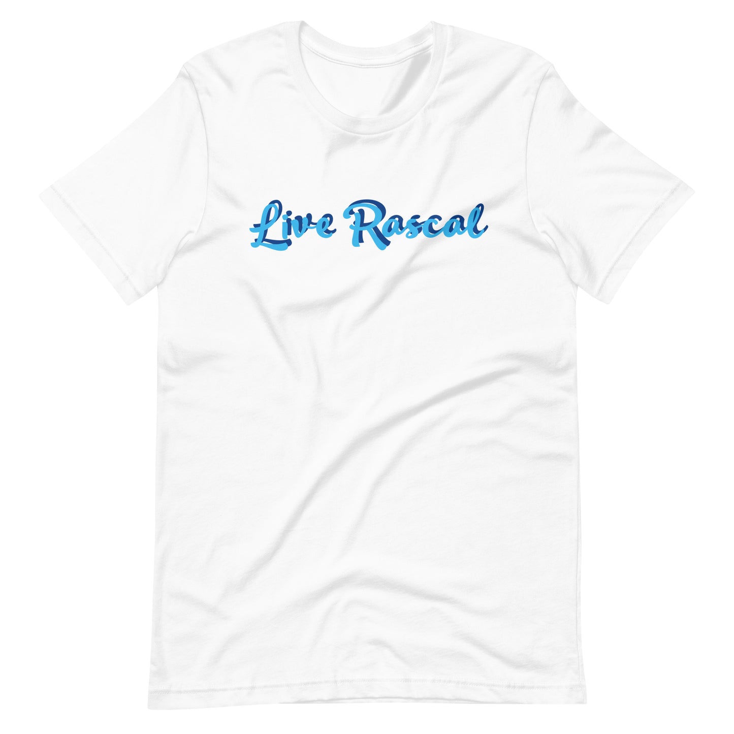 LR - White "Aqua Navy" Unisex t-shirt