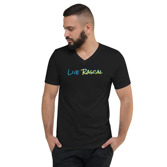 Live Rascal - "Neon Fusion" V-Neck T-Shirt