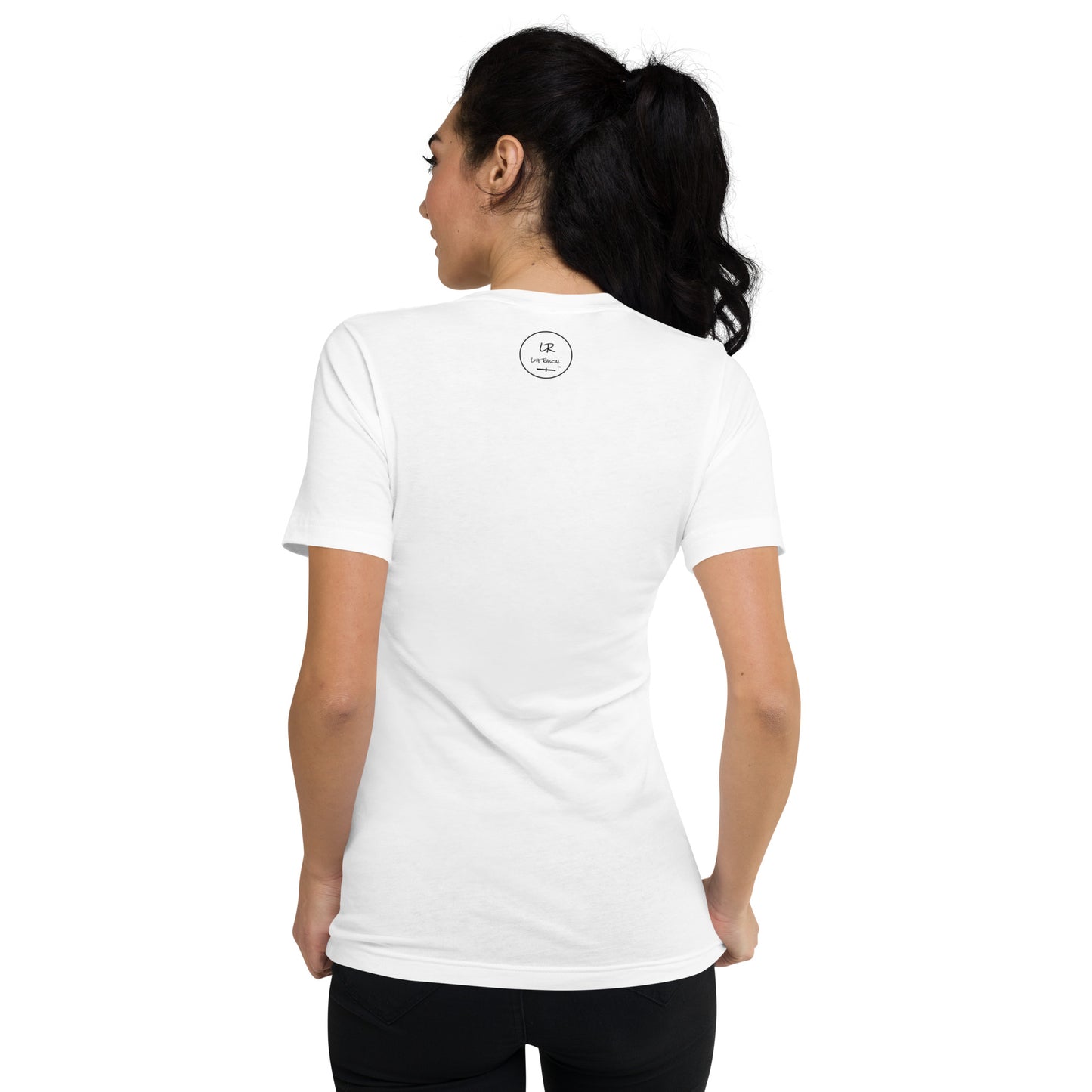 Live Rascal - White V-Neck T-Shirt