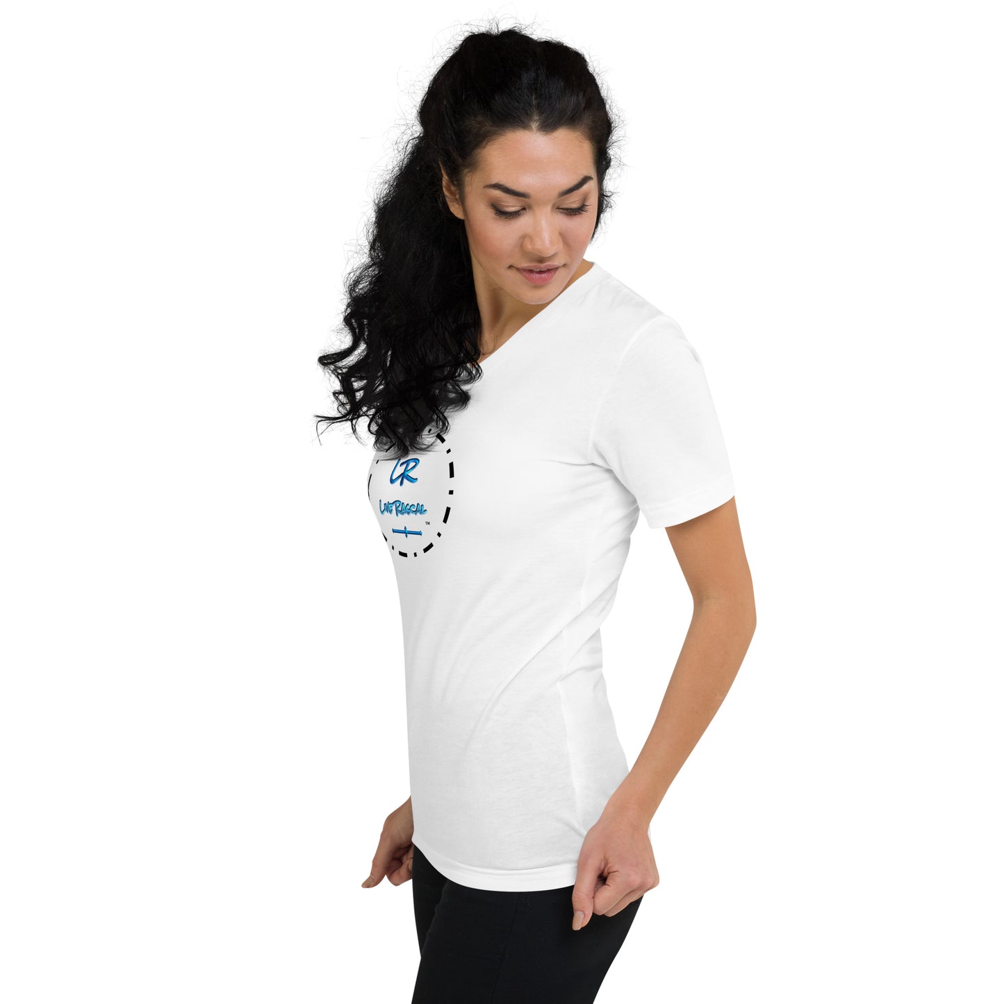 Live Rascal - White V-Neck T-Shirt